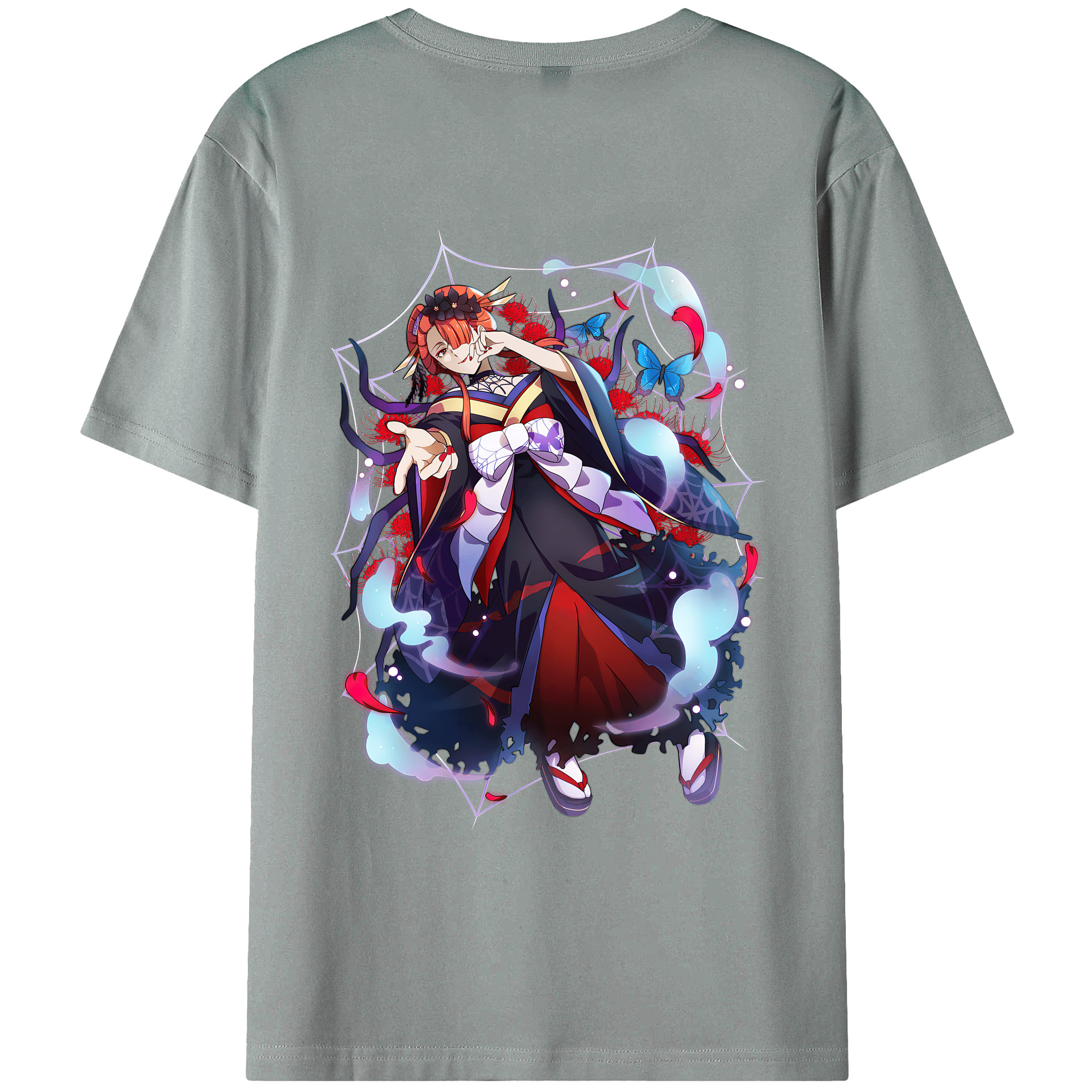 （画像用） 文豪ストレイドッグス Bungo Stray Dogs 綿100％ メンズ半袖Tシャツ（バックプリント） 通気性